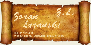 Zoran Lazanski vizit kartica